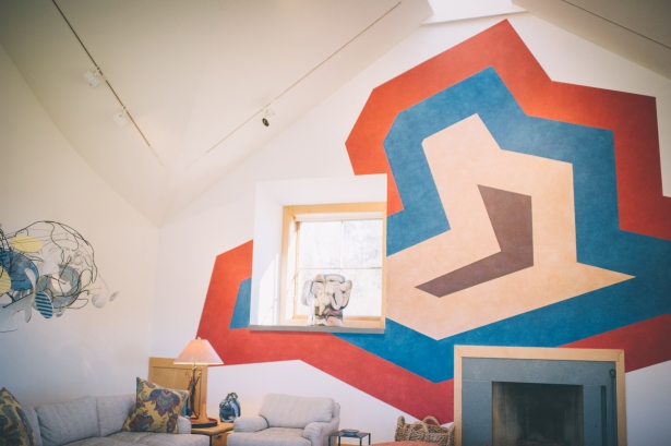 Sol LeWitt's Untitled drawing on the wall of the Shands' living room. Photo by Sarah Katherine Davis.